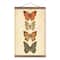 Vintage Butterflies 12" x 18" Teak Hanging Canvas